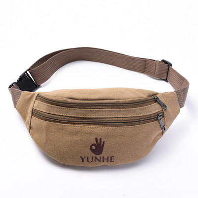 Meeste vabaaja funktsionaalne vöökott moodne lõuendist rahakott Loominguline ok žestidega rahakott vöökott mehele Lõuendist puusakott