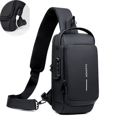 Мъжка слинг раница Cross body Shoulder Chest Bag Anti-theft Travel Motocycle Rider Waterproof Oxford Male Messenger чанти