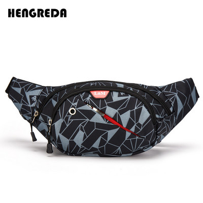Hengreda 2018 Fanny Pack deréktáska, zseb zseb férfi alkalmi utazási övtáska kerékpár női divatos nylon vízálló kereszttáskák