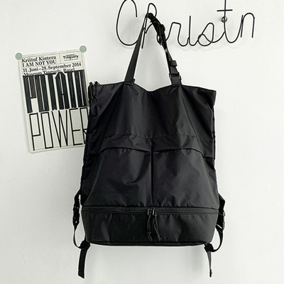 Lielas ietilpības unisex mugursoma neilona ūdensnecaurlaidīga sporta soma sievietēm un vīriešiem ikdienas ceļojumu mugursoma Trend skolas somas brīvā laika rokassoma