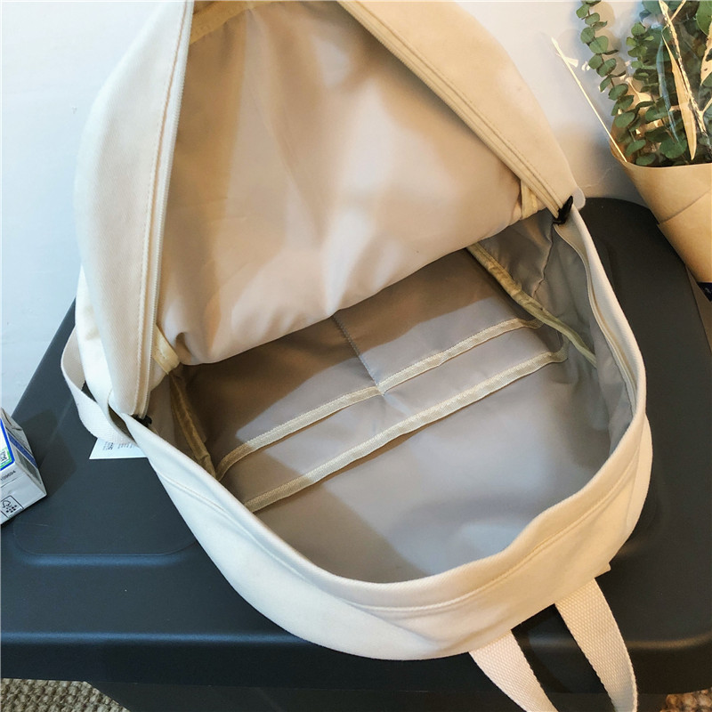 JOYPESSIE Geantă de carte pentru femei, rucsac din bumbac, pentru adolescenți, fete, colegiu, bărbați, geantă neagră, mochila pentru studenți