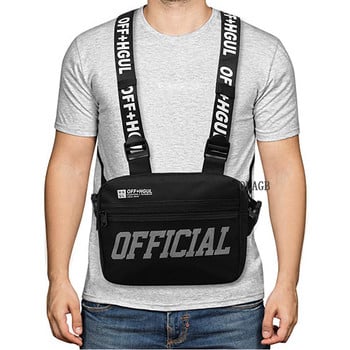 2022 Модни улични мъжки хип-хоп чанта за гърди Тактически две презрамки Чанти за гърди Модерен стил Правоъгълна чанта за гърди Utility Pack