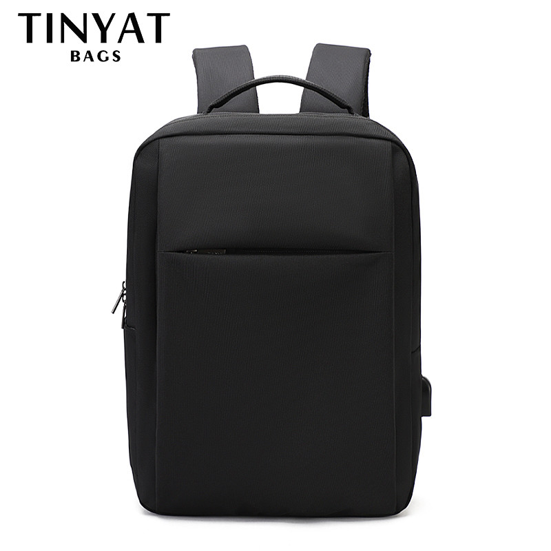 TINYAT Muški ruksaci za prijenosna računala od 15,6 inča Vodootporna torba na rame za poslovna putovanja za tinejdžere Lagani školski ruksak velikog kapaciteta