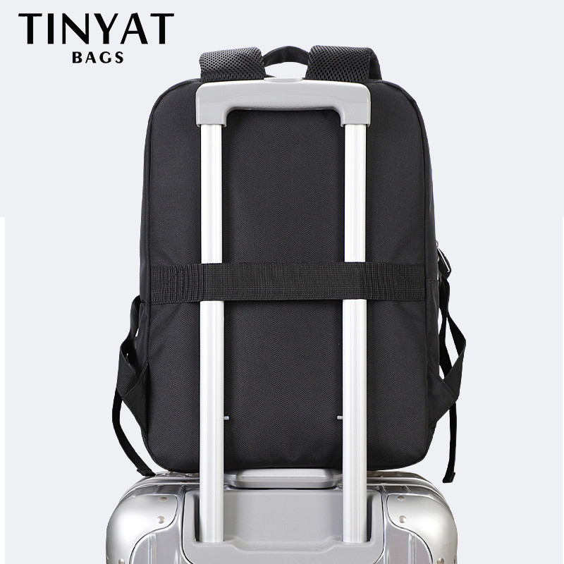 TINYAT Muški ruksaci za prijenosna računala od 15,6 inča Vodootporna torba na rame za poslovna putovanja za tinejdžere Lagani školski ruksak velikog kapaciteta