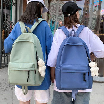 HOCODO Απλό γυναικείο σακίδιο πλάτης Γυναικεία τσάντα Canval για έφηβη Casual τσάντα ώμου Μονόχρωμο σακίδιο πλάτης Ταξίδι ποιότητας
