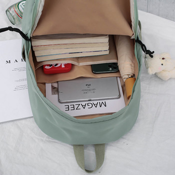 HOCODO Απλό γυναικείο σακίδιο πλάτης Γυναικεία τσάντα Canval για έφηβη Casual τσάντα ώμου Μονόχρωμο σακίδιο πλάτης Ταξίδι ποιότητας