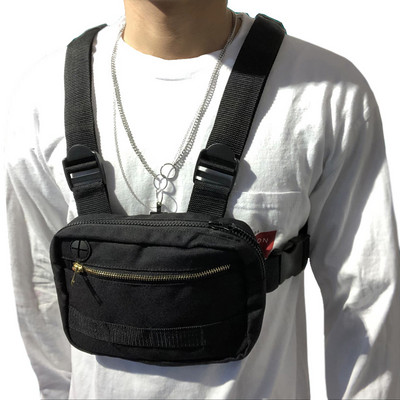Vīriešu hiphopa krūšu soma āra Oksfordas Tactical Streetwear Vestes Krūšu somas Sieviešu funkcionāla veste lādes komplekts G108