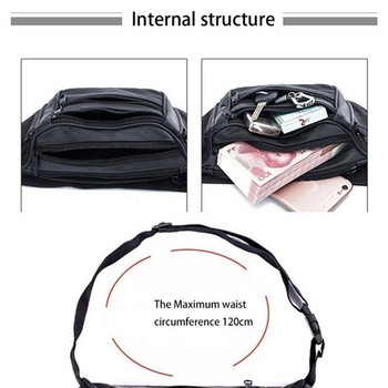 Πακέτο μέσης 1 τμχ Ανδρική τσάντα τσάντα ταξιδιού Αδιάβροχη ζώνη με φερμουάρ Tactical Outdoor Sport Fanny Πολυλειτουργική τσέπη τηλεφώνου
