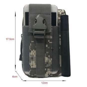2022 Fashion ανδρικό πακέτο μέσης τσάντα τσαντάκι μαύρης θήκης Αδιάβροχη στρατιωτική ζώνη ζώνης Molle Nylon Εργαλείο ταξιδιού για κινητό τηλέφωνο