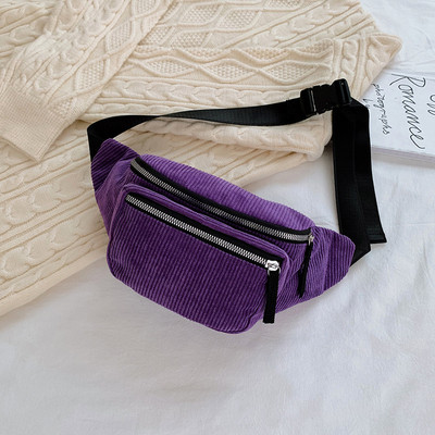 Női tervező vászon Fanny Pack divat utcai pénz Banán telefon melltáska övtáskák női kordbársony deréktáska
