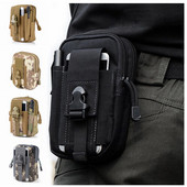 Мъжка чанта за колан Molle Durable Waist Pack Спорт Спорт на открито Къмпинг Пътуване Бягане Малък джоб Военна чанта за телефон Тактическа