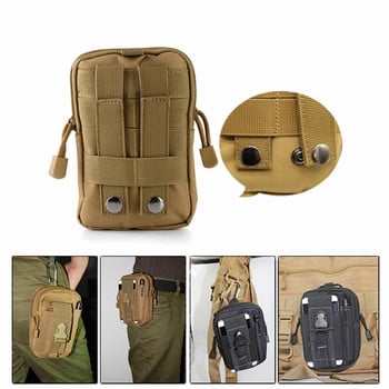 Мъжка чанта за колан Molle Durable Waist Pack Спорт Спорт на открито Къмпинг Пътуване Бягане Малък джоб Военна чанта за телефон Тактическа