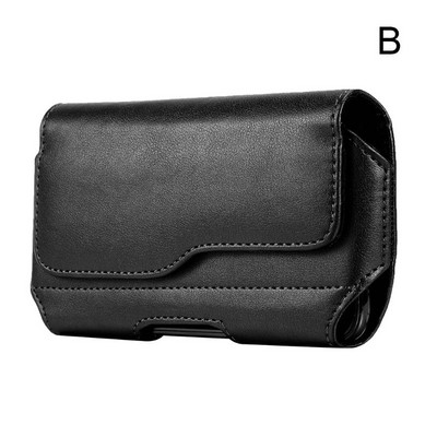 Horizontāls ādas/neilona jostas cilpas mobilā telefona maciņa turētājs pārnēsāšanas somiņa piedurkņu maisiņš vīriešiem