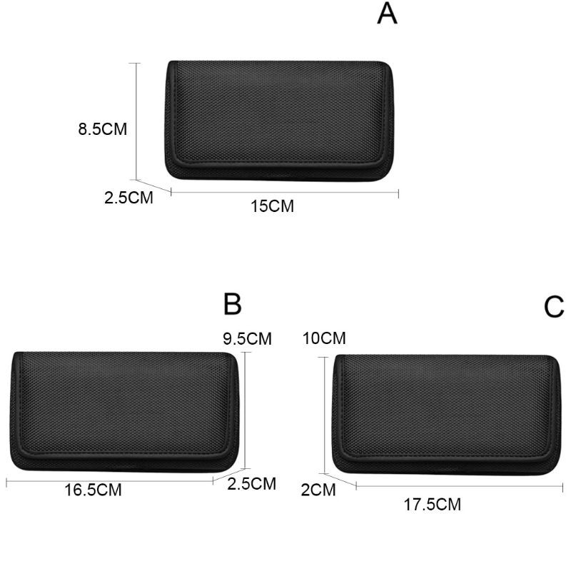 Horizontāls ādas/neilona jostas cilpas mobilā telefona maciņa turētājs pārnēsāšanas somiņa piedurkņu maisiņš vīriešiem