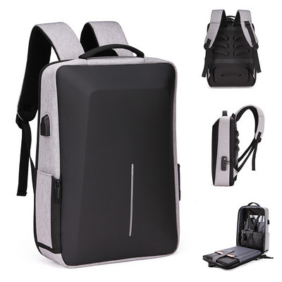 Crossten Anti Theft lock mugursoma biznesa klēpjdatora soma Ūdensizturīga USB uzlāde 15,6 collu dienassoma Mochila EVA Triecienu aizsardzība