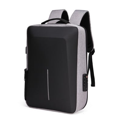 Rucsac cu blocare antifurt Crossten Geantă pentru laptop de afaceri Încărcare USB impermeabilă Rucsac de zi de 15,6 inci Mochila EVA Protecție la impact
