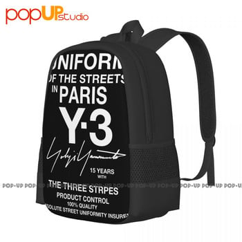 Yohji Yamamoto Of The Streets In Paris Anniversary 15th Раница Голям капацитет Bookbag Gym Tote Bag