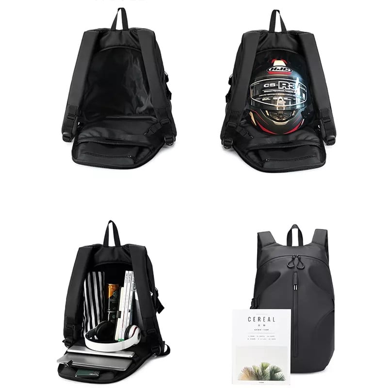 Geantă clasică pentru cască de motocicletă de mare capacitate din pânză impermeabilă pentru motociclete Rucsac reflectorizant pentru ciclism Pachet de călătorie