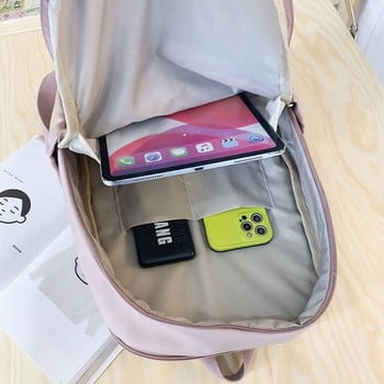 Женска чанта, найлонова дамска раница за лаптоп, модна чанта, чанта, чанта за през рамо, препъп стил, едноцветни раници за момичета, чанта за книги