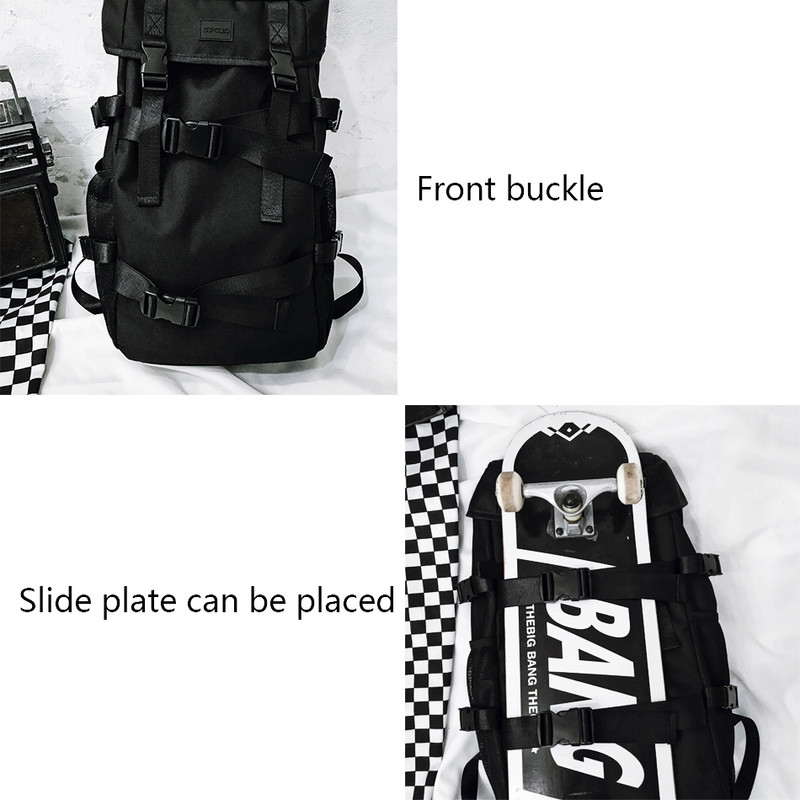 Ανδρικές σχολικές τσάντες πλάτης Trend Cool Street Travel Backpack για Teenager College για αγόρια Ανδρική τσάντα Skateboard