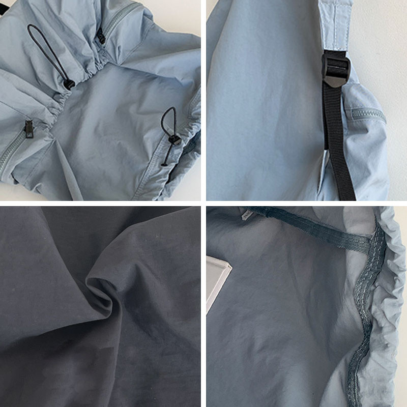 Rucsac de modă pentru călătorii pentru femei Hylhexyr Rucsac simplu cu șnur pentru petrecere a timpului liber pentru studenți Rucsacuri ușoare din nailon de culoare solidă