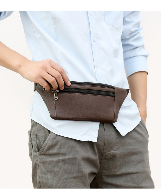 Fanny Pack banántáska férfi övtáskák pénzes telefon zsebtasak csípő táska deréktáska Hengreda 2020 fülhallgató nyílás