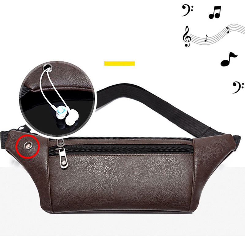 Fanny Pack banántáska férfi övtáskák pénzes telefon zsebtasak csípő táska deréktáska Hengreda 2020 fülhallgató nyílás