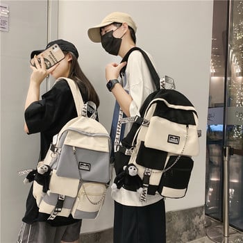 Корейска ученическа чанта Ученическа раница с голям капацитет Модна момчешка раница Компютърна чанта Женска ученическа раница Ученически чанти