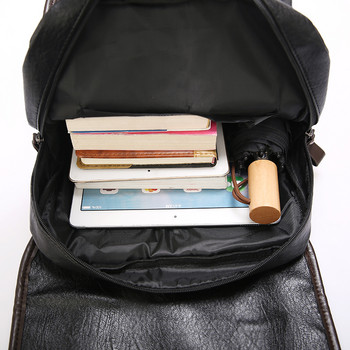 Мъжка раница Кожена чанта Голяма раница за лаптоп Мъжка Mochilas Ретро ученическа чанта за тийнейджъри Момчета пачуърк Цвят Кафяв Черен