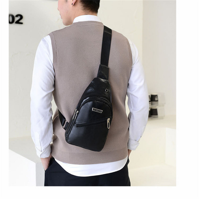2022 Ανδρική τσάντα στήθους Designer Men Messenger Πακέτο χιαστί PU Δερμάτινες τσάντες ώμου Πακέτο τσάντα στήθους με φερμουάρ εξωτερικού χώρου ταξιδιού