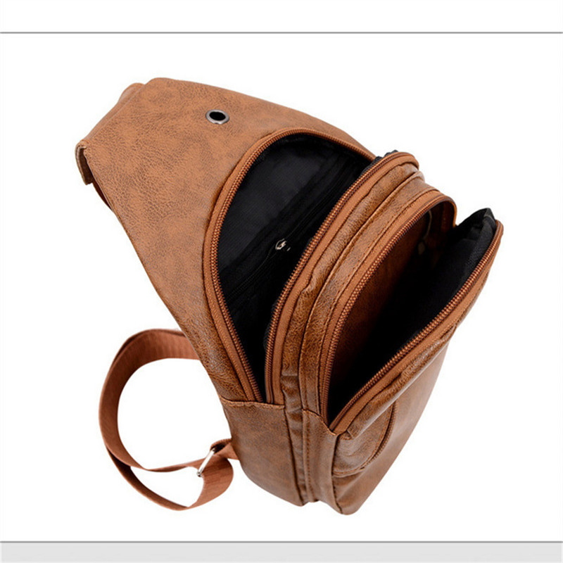 2022 Ανδρική τσάντα στήθους Designer Men Messenger Πακέτο χιαστί PU Δερμάτινες τσάντες ώμου Πακέτο τσάντα στήθους με φερμουάρ εξωτερικού χώρου ταξιδιού