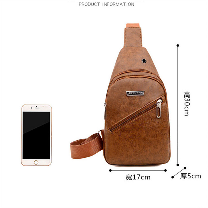2022 Ανδρική τσάντα στήθους Designer Men Messenger Πακέτο χιαστί PU Δερμάτινες τσάντες ώμου Πακέτο τσάντα στήθους με φερμουάρ εξωτερικού χώρου ταξιδιού
