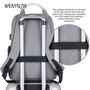 Мъжки раници против кражба 22L USB зареждане раница за пътуване 15,6 инча раници за лаптоп Мъжки водоустойчиви училищни чанти за спорт на открито