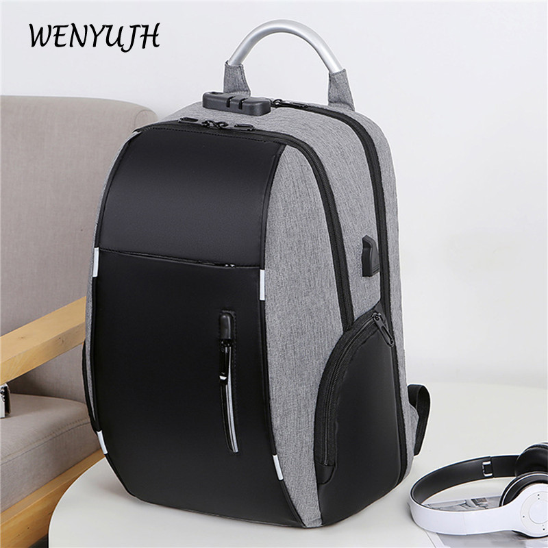 Férfi hátizsákok lopásgátló 22 literes USB töltővel utazó hátizsák 15,6 hüvelykes laptop hátizsákok férfi vízálló kültéri iskolai táskák