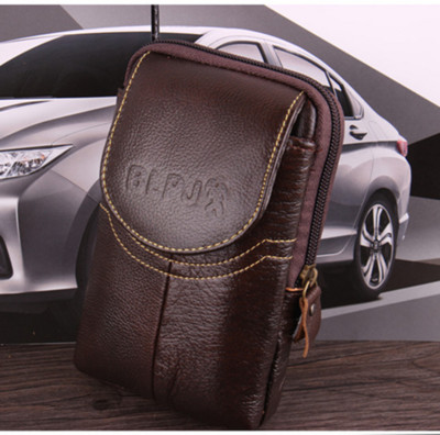 Férfi bőr telefontáska öv deréktáska kis zsebű univerzális luxus pénztárca érme pénztárca futótáska utazó kempingtáskák