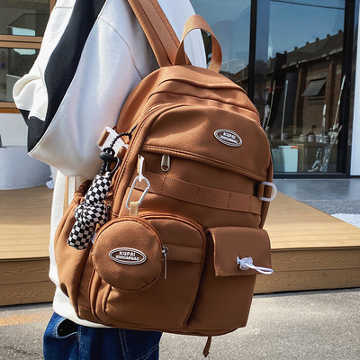 Νέα γυναικεία τσάντα πλάτης 2022 με πολλές τσέπες Υψηλής ποιότητας νεανικά αδιάβροχα σακίδια πλάτης για έφηβες, αγόρια, γυναικεία σχολική τσάντα