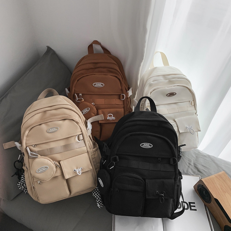 2022 m. Nauja kelių kišenių moteriška kuprinė Aukštos kokybės jaunimo vandeniui atsparios kuprinės paauglėms mergaitėms berniukams Moteriškas mokyklinis krepšys