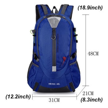 40L водоустойчива раница за катерене Мъжка дизайнерска чанта за пътуване Раница за туризъм Унисекс раници за къмпинг на открито Найлонови спортни чанти