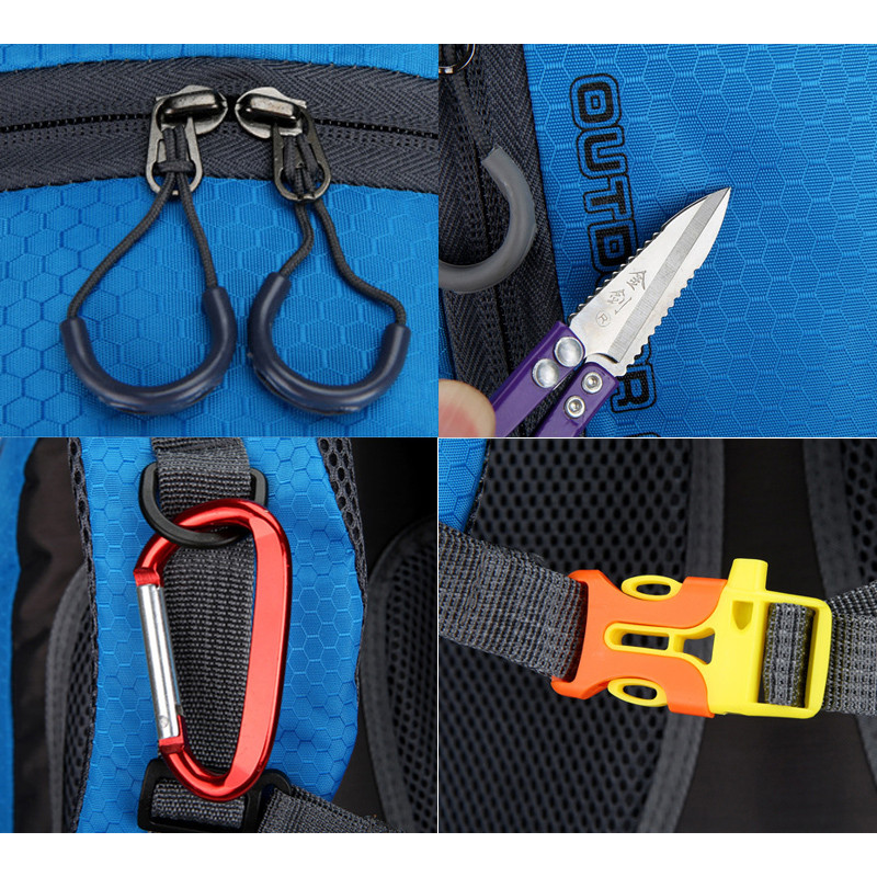 40 L kāpšanas ūdensnecaurlaidīga mugursoma vīriešiem ceļojumu dizaineru somu paka pārgājienu mugursoma Unisex āra kempinga mugursomas neilona sporta somas