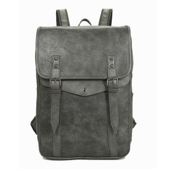 Многофункционална винтидж водоустойчива раница Мъжки луксозни училищни чанти Кожени раници Пътнически ретро 15,6-инчова чанта за лаптоп за мъже