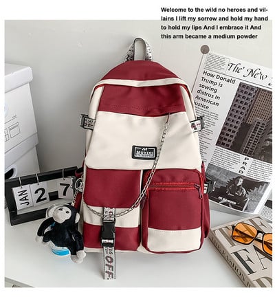 Rucsac în stil Harajuku pentru adolescenți, fete, geantă de liceu pentru studenți, unisex, de capacitate mare, genți noi pentru computere