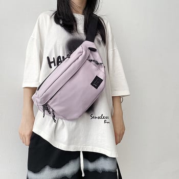 Найлонова чанта за кръста Модна тенденция Раница за кръста и пакет за телефон Уличен стил Дамски чанти през рамо през рамо за гърди Унисекс хип-хоп чанта за колан