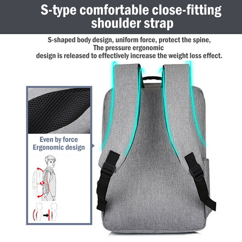 Νέα μόδα 15,6 ιντσών φορητό υπολογιστή USB σακίδιο πλάτης Σχολική τσάντα Σακίδιο πλάτης Anti Theft Ανδρική τσάντα πλάτης Ταξίδι Daypacks Ανδρικό σακίδιο πλάτης αναψυχής