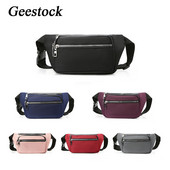 Γυναικεία τσάντα μέσης Geestock Casual Fashion Sport Fanny Pack Solid Uniex ανδρικό πακέτο μέσης Τσάντες ώμου