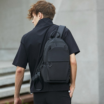 Малки мъжки раници Спортна мъжка ученическа чанта на открито Модни мини пътни чанти през рамо от плат Оксфорд за мъже 2023 г. Черна раница