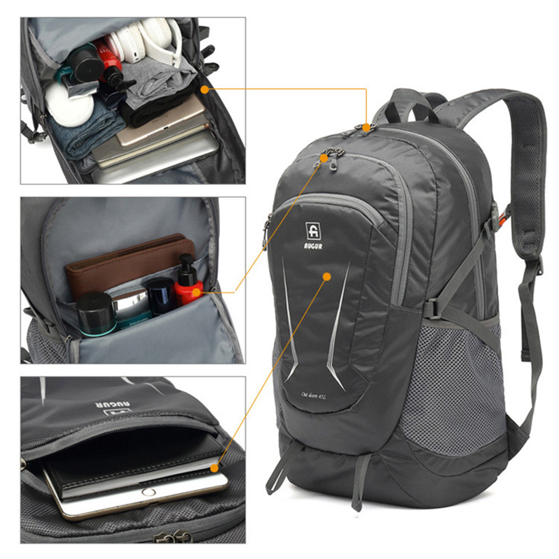 MARKROYAL 45L hegymászó hátizsák vízálló összecsukható unsex bevásárlás túrázás kerékpáros hátizsák kültéri utazótáskák