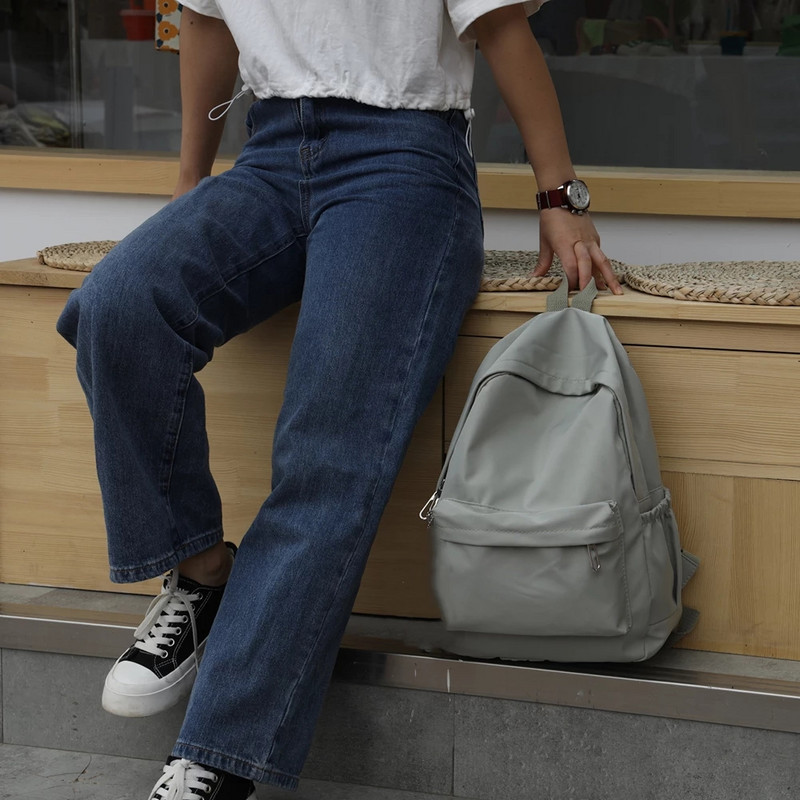 MARKROYAL egyszínű bevásárló hátizsák lányoknak, diákoknak, alkalmi, nagy kapacitású iskolai hátizsákok, női nylon válltáska