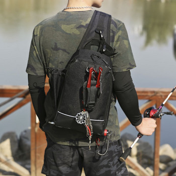 Πολυλειτουργική τσάντα Lure Νέα τσάντα χιαστί Σακίδιο πλάτης ψαρέματος εξωτερικού χώρου Τσάντα χιαστί με έναν ώμο Ανδρική τσάντα στήθους μεγάλης χωρητικότητας