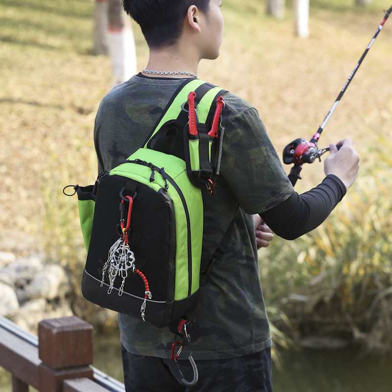 Geantă multifuncțională cu momeală Nouă geantă de pescuit Rucsac de pescuit Geantă de pescuit cu un singur umăr Geantă de piept de capacitate mare pentru bărbați