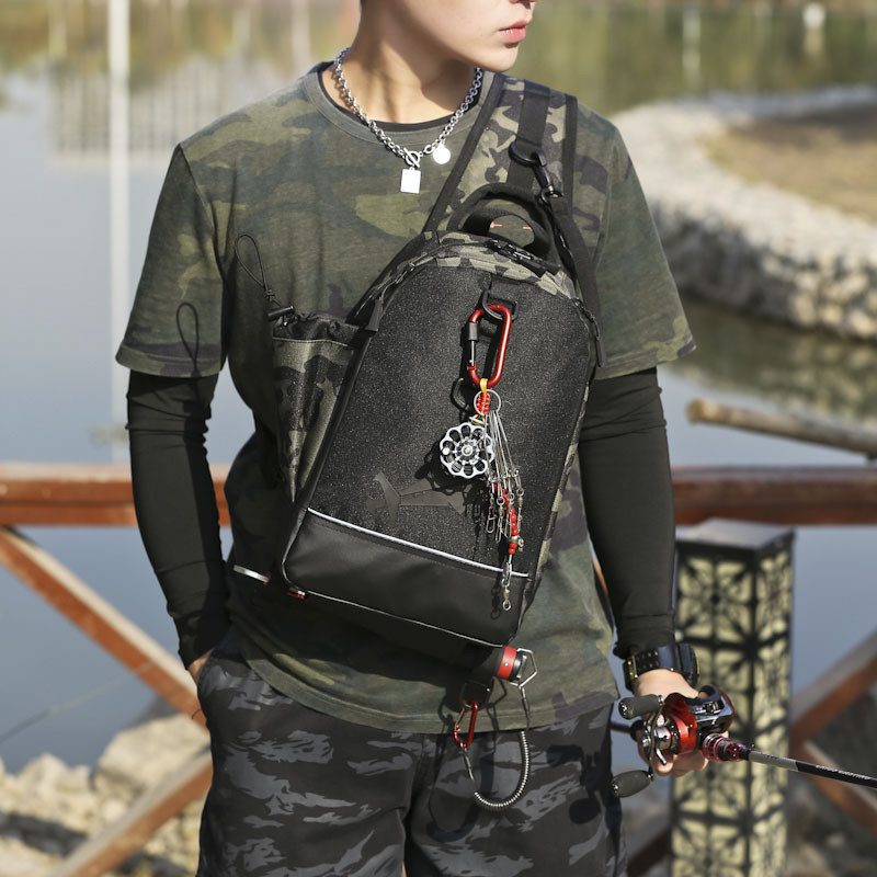 Geantă multifuncțională cu momeală Nouă geantă de pescuit Rucsac de pescuit Geantă de pescuit cu un singur umăr Geantă de piept de capacitate mare pentru bărbați